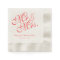 Coral Red Mr. and Mrs. Wedding Paper Napkins