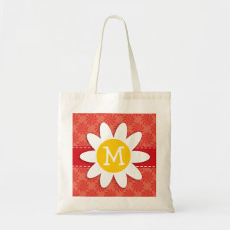 Coral & Red Swirl; Spring Flower Tote Bag