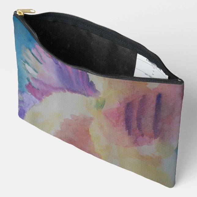 Coral  Reef Abstract Art Accessory Pouch (Open)
