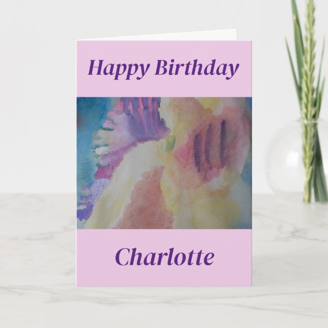 Coral Reef Abstract Art Birthday Card (Front)