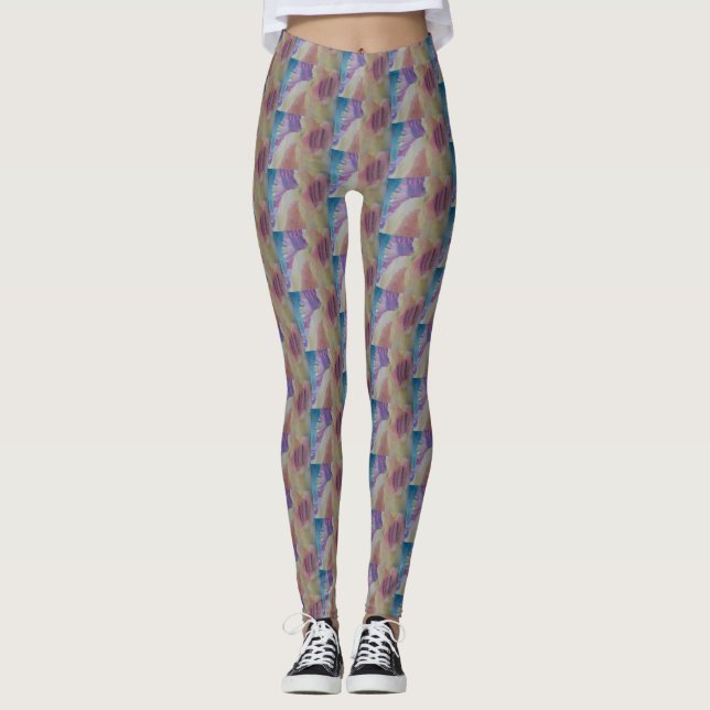Coral Reef Abstract Art Leggings (Front)