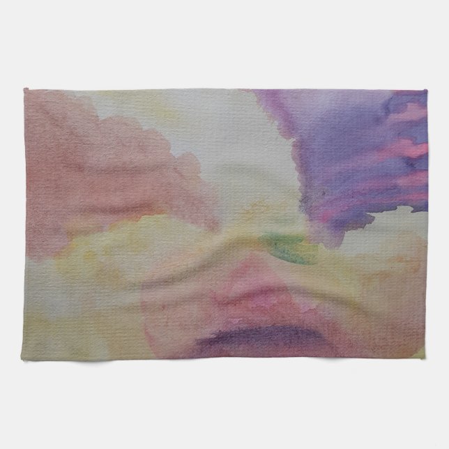Coral Reef Abstract Art Tea Towel (Horizontal)