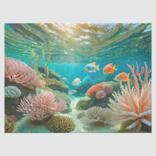 Coral Reef Afternoon, Design 3 Tissue Paper