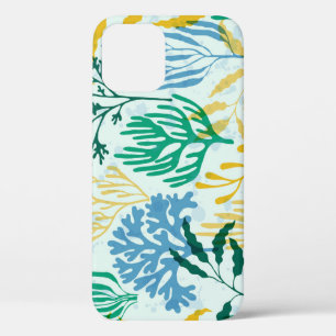 Coral Reef, Algae Seamless Pattern. iPhone 12 Case