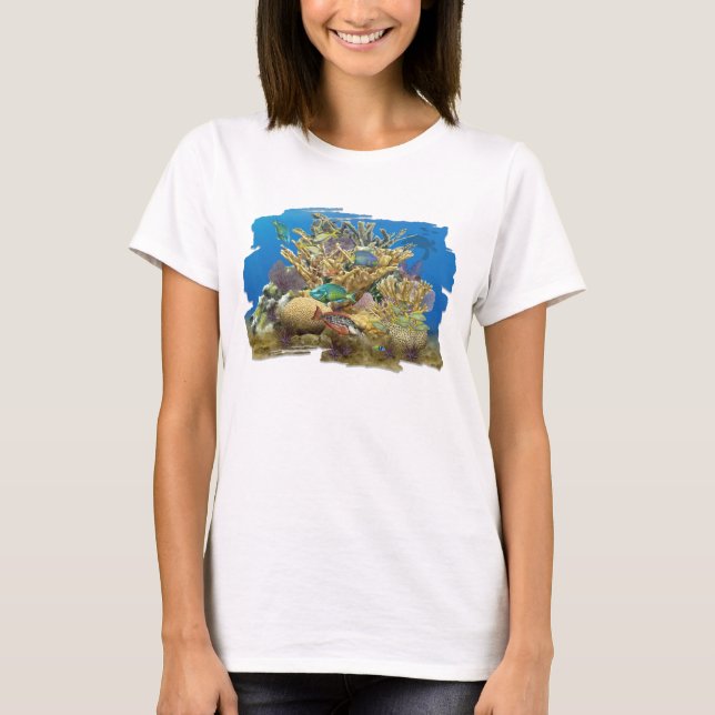 Coral Reef and Reef Fish T-shirt (Front)