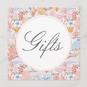 Coral Reef Baby Shower Table Card