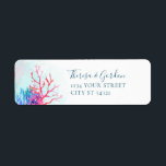 Coral Reef, Beach Address Labels<br><div class="desc">Coral Reef,  Beach Address Labels. Vibrant and bold this bridal shower invitation is great for beach weddings,  destination or beach weddings. Created with pink,  purple and blue coral with a simple seashell accents. Customise this design with your name and address.</div>