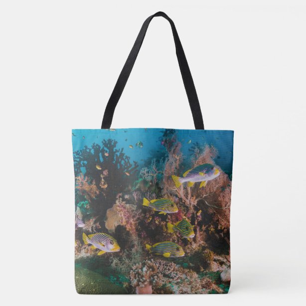 coral beach tote