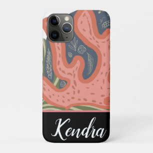 Coral Reef Beach Botanical Illustration Pattern iPhone 11 Pro Case