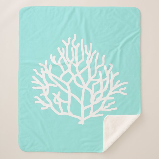 Coral Reef beach custom colours Sherpa Blanket (Front)