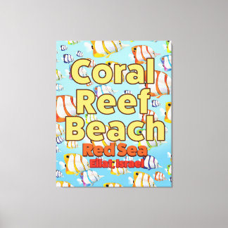 Coral reef Beach Eilat, Israel Canvas Print