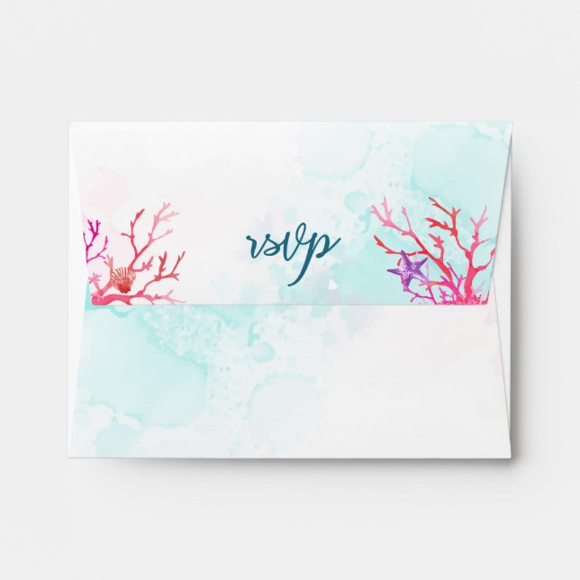 Coral Reef, Beach Response Envelope (Back (Top Flap))