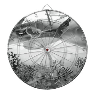 Coral Reef black and white Dartboard
