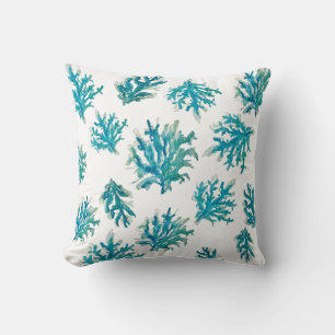 Coral Reef Blue Coastal Living Cushion