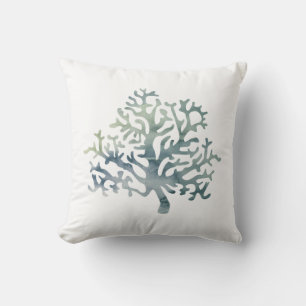 Coral Reef Blue Coastal Living Throw Pillow