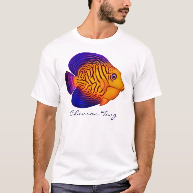 Coral Reef Chevron Tang Fish T-Shirt (Front)