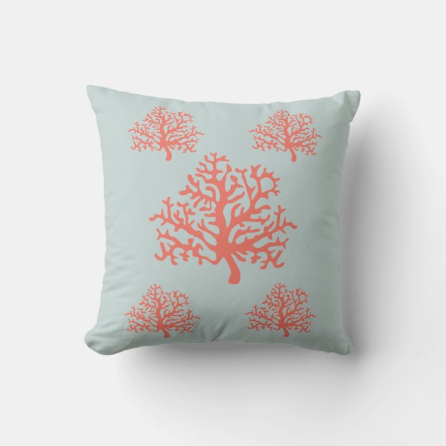 Coral Reef - Coastal Living Throw Pillow (Front)