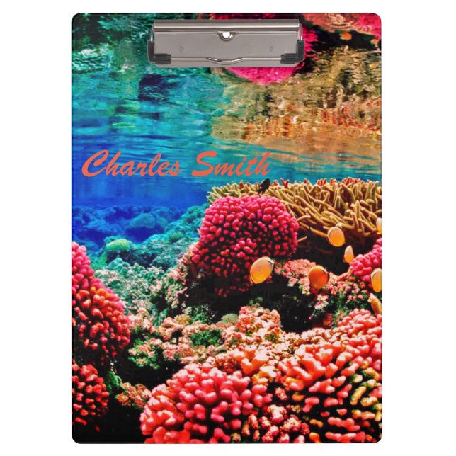 Coral reef colourful ocean underwater  clipboard (Front)