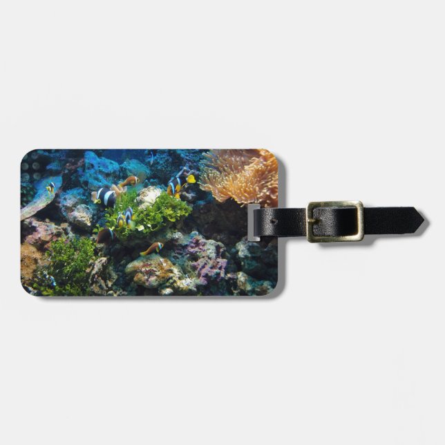 Coral Reef custom luggage tag (Front Horizontal)
