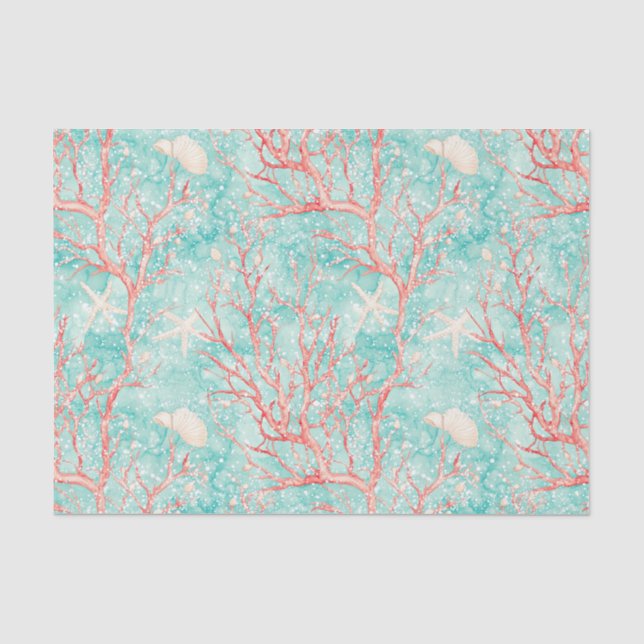 Coral Reef Dive Pattern Tissue Paper (Front)