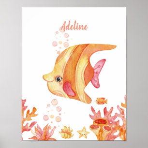Coral Reef Dreams Fish customisable Poster
