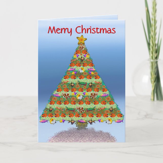 Coral Reef Fish Christmas Card (Front)