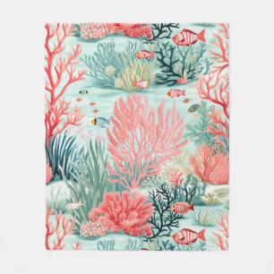 Coral Reef Fleece Blanket