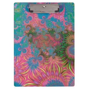 Coral Reef Fractal Abstract Art Clipboard