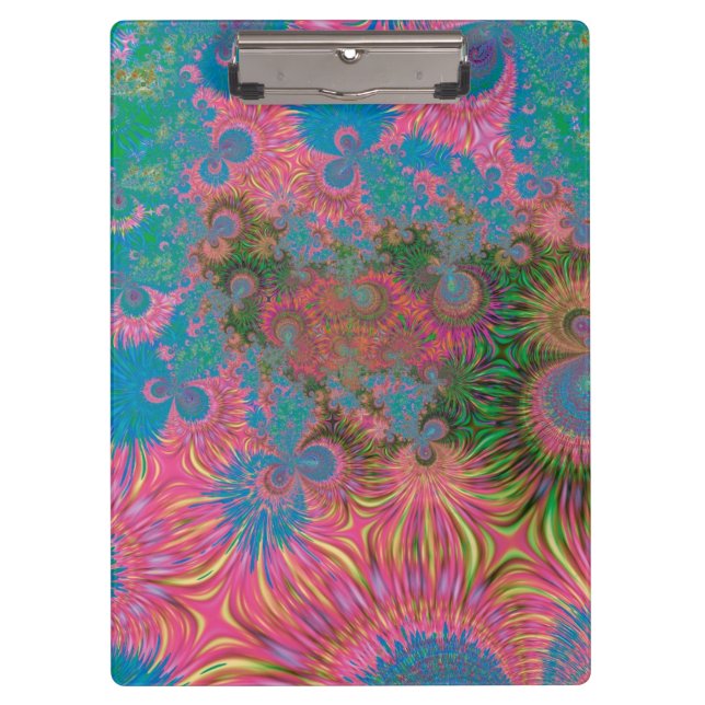 Coral Reef Fractal Abstract Art Clipboard (Front)