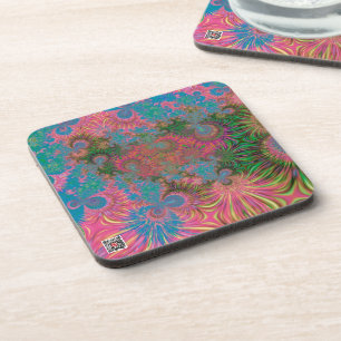 Coral Reef Fractal Abstract Art Coaster
