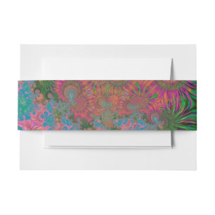 Coral Reef Fractal Abstract Art Invitation Belly Band