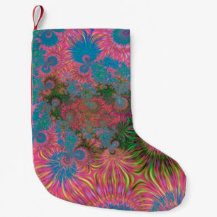 Coral Reef Fractal Abstract Art Small Christmas Stocking
