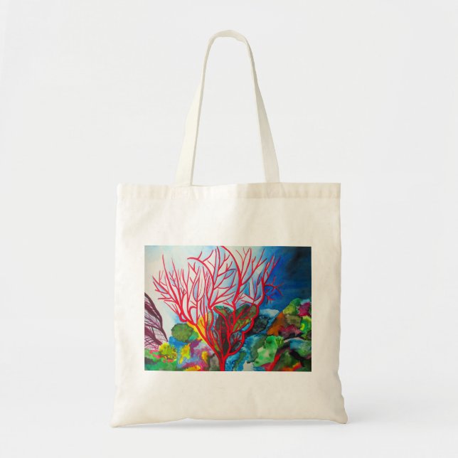 Coral Reef Great Barrier Reef ocean art Tote Bag (Front)
