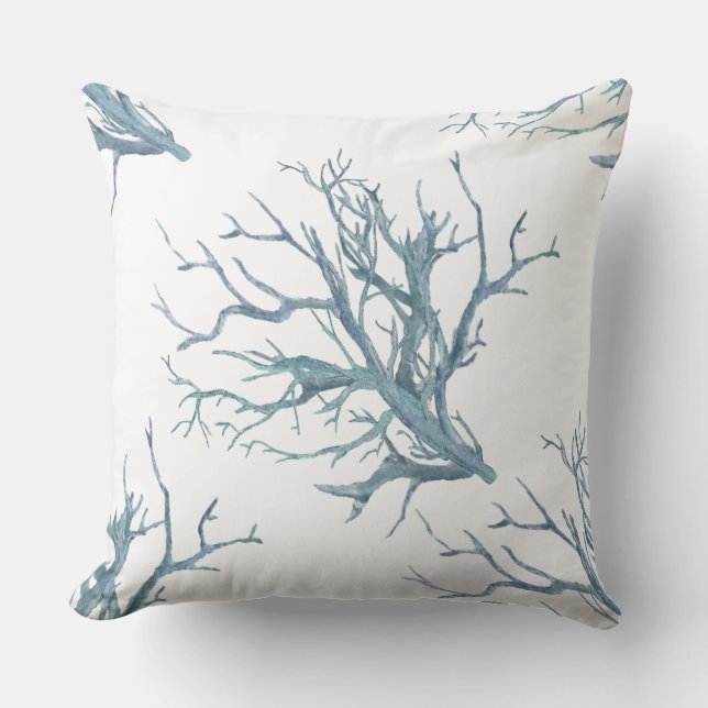 Coral reef in blue cushion (Front)