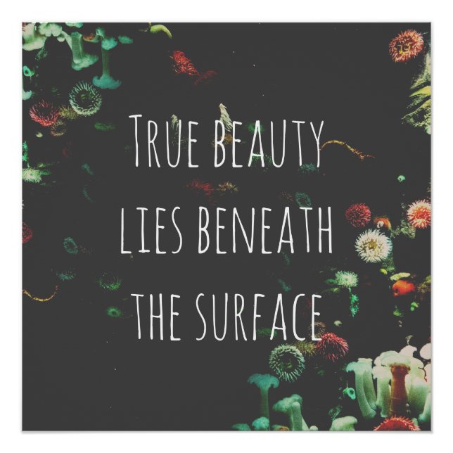 Coral Reef Inspirational Quote Poster (Front)