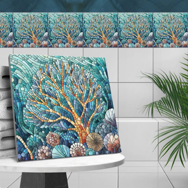 Coral Reef mosaic art Tile (Creator Uploaded)