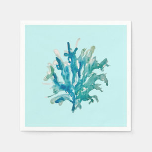 Coral Reef Painting Beach Coastal Napkin