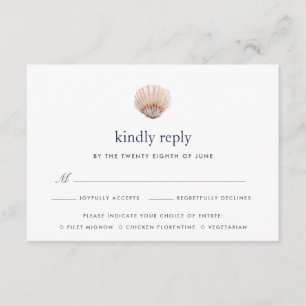 Coral Reef RSVP Card with Meal Choice