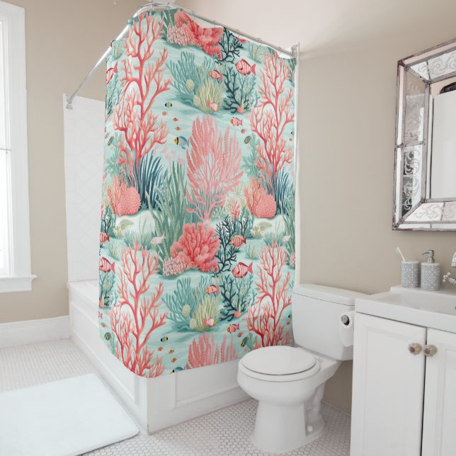 Coral Reef Shower Curtain (In Situ)