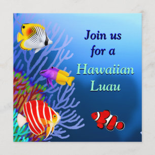 Coral Reef Tropical Fish Party Invitation