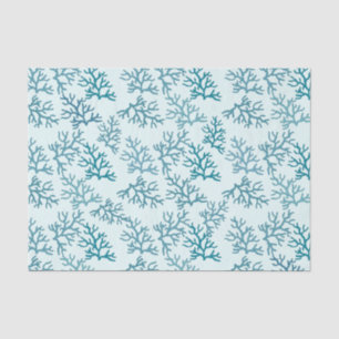 Coral Reef turquoise patterns customise backround Tissue Paper