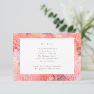 Coral Reef Vibrant Blush pink Details Enclosure Card
