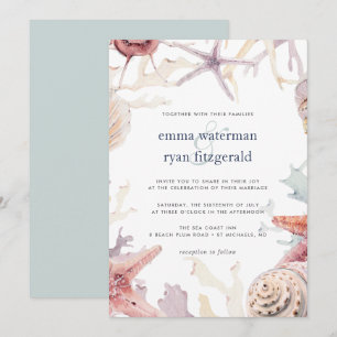 Coral Reef Wedding Invitation