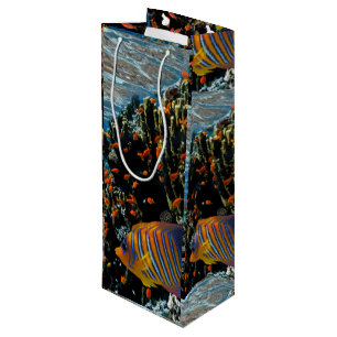 Coral Reef with Fire Coral and Exotic Fishes Wine Gift Bag