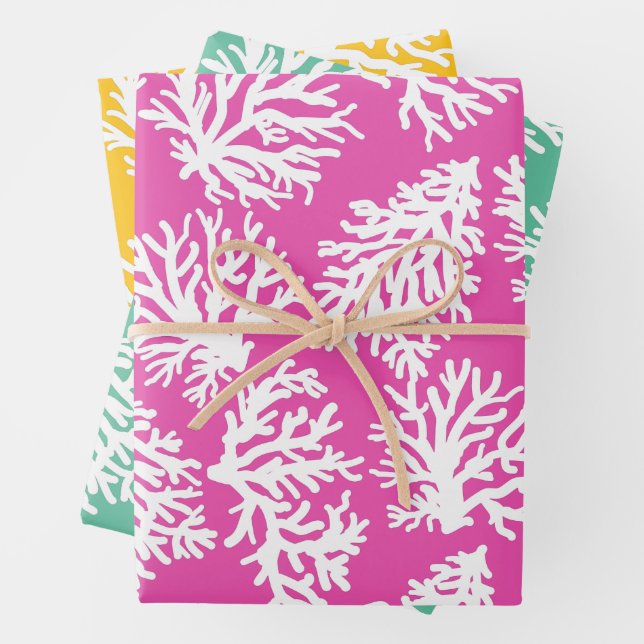 Coral Reefs Beach Summer Wedding  Wrapping Paper Sheet (In situ)