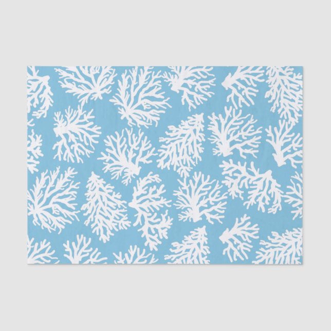 Coral Reefs summer coastal beach  Tissue Paper (Front)