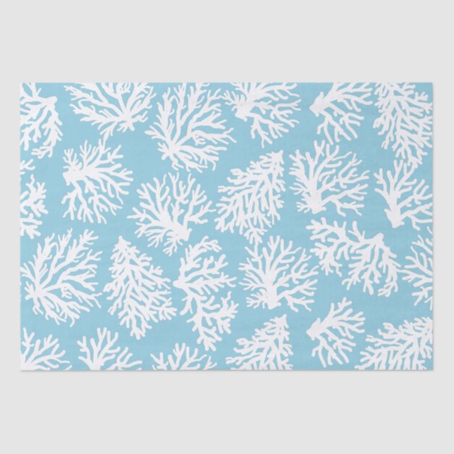 Coral Reefs summer coastal beach    Tissue Paper (Front)