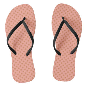 Coral retro flip flops
