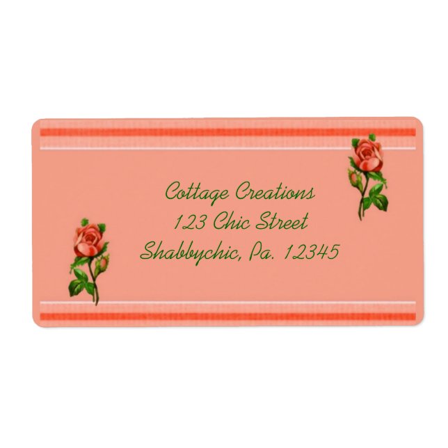 Coral Rose Label (Front)