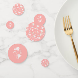 Coral Rose Wedding Confetti